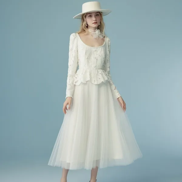 【哥文花园】小众绣花网纱连衣裙高级感 CLA1082100