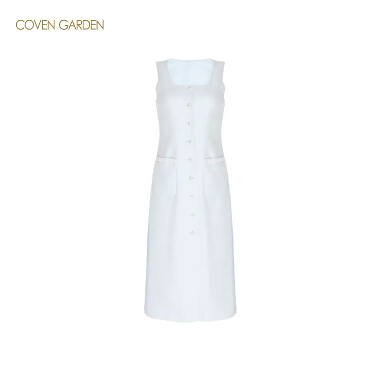 【哥文花园】 无袖小香风方领连衣裙 CLA3084800