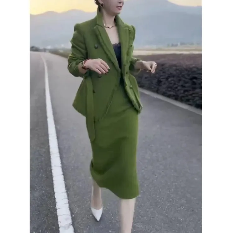 2024新款时尚盐系小香风套装爆款小洋装名媛女装