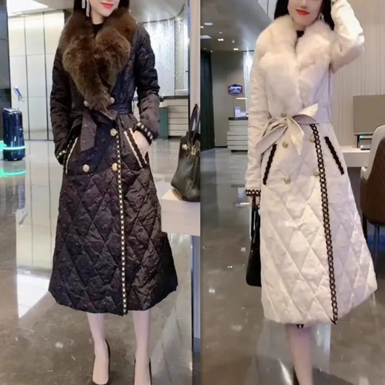 冬季新款长袖修身显瘦长款女装