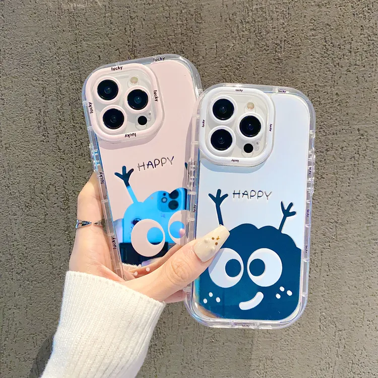 镜面奶油壳适用苹果15/iPhone/华为荣耀/OPPO/VIVO/小米手机壳潮