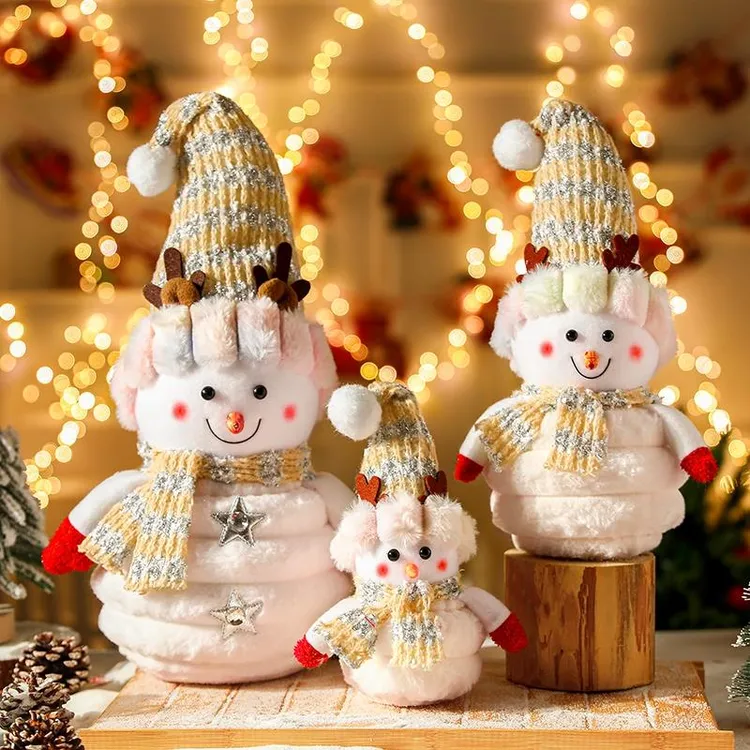 圣诞节装饰品雪人娃娃公仔场景布置摆件拍照道具橱窗布景玩偶礼物