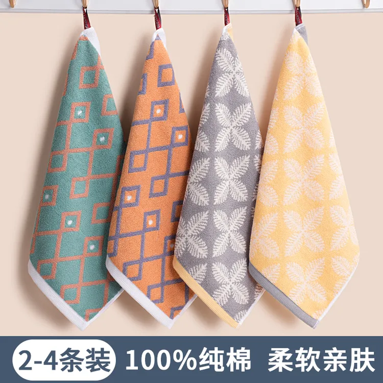 纯棉毛巾擦手正方形可挂式全棉方巾擦脸方形小毛巾家用柔软吸水