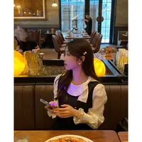 瞌睡兔【海岸来信】气质千金感不规则领口蝴蝶结收腰显瘦a字连衣裙