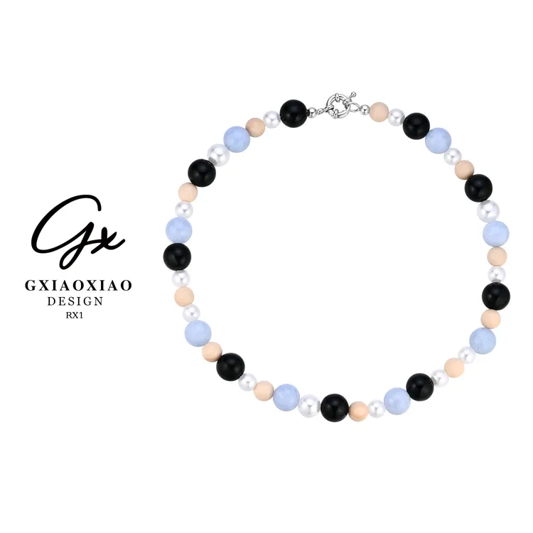 铜合金项链 GXX 【听海】法式气质复古不规则锁骨项链 RX1