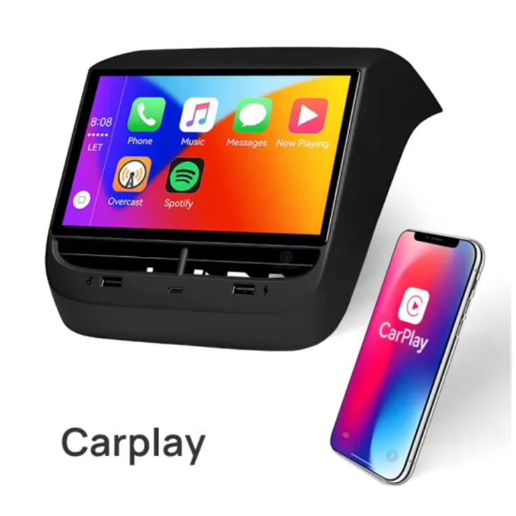 特斯拉Model 3/Y后排娱乐空调控制液晶显示大屏幕不用拆座椅安装