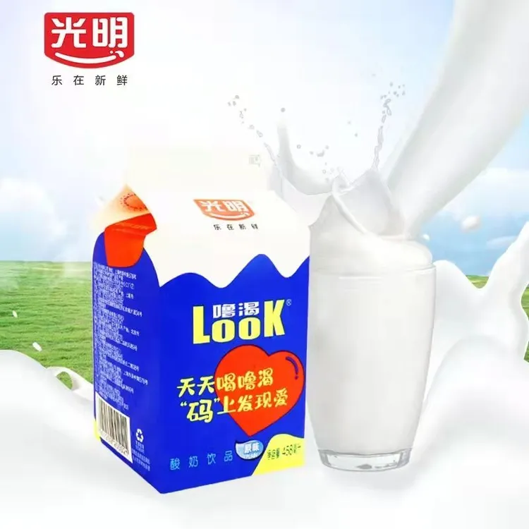 光明噜渴原味酸奶458ml早餐营养低温益生菌酸牛奶发酵乳品大瓶装
