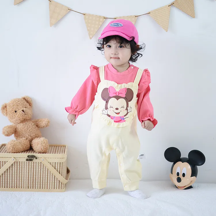 女童婴儿衣服秋季婴儿连体衣女宝宝儿童秋装新生儿衣服春秋外出服