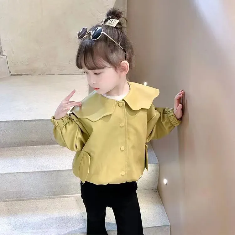 儿童外套2025春秋新款洋气女宝宝韩版女童皮衣网红夹克外穿上衣潮