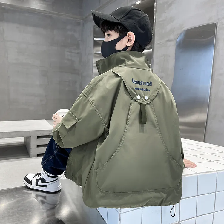儿童装男童春装工装外套2025休闲中大童帅气男孩春秋款洋气上衣潮