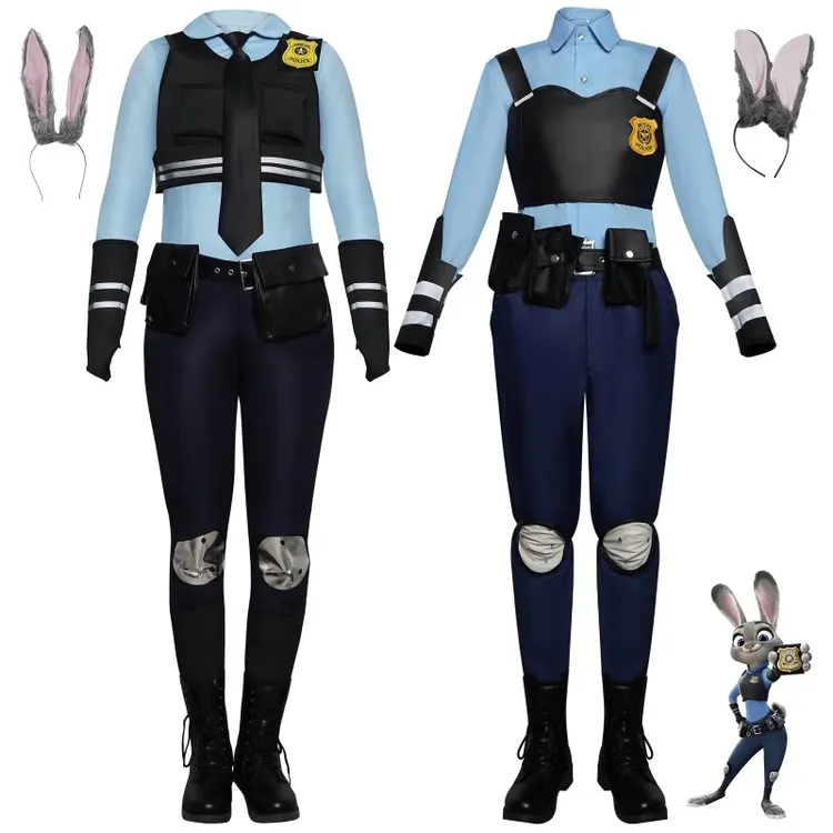 疯狂城judy朱迪cosplay漫展动漫女童成人朱迪兔子警官衣服舞台服