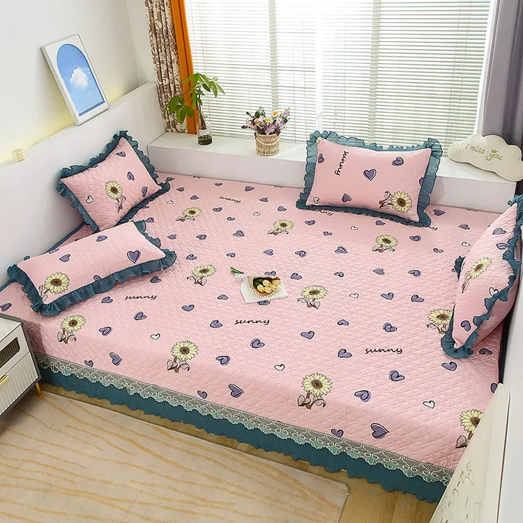 纯棉榻榻米床盖防滑炕垫夹棉双面炕单榻榻米床单加厚加大土炕3然