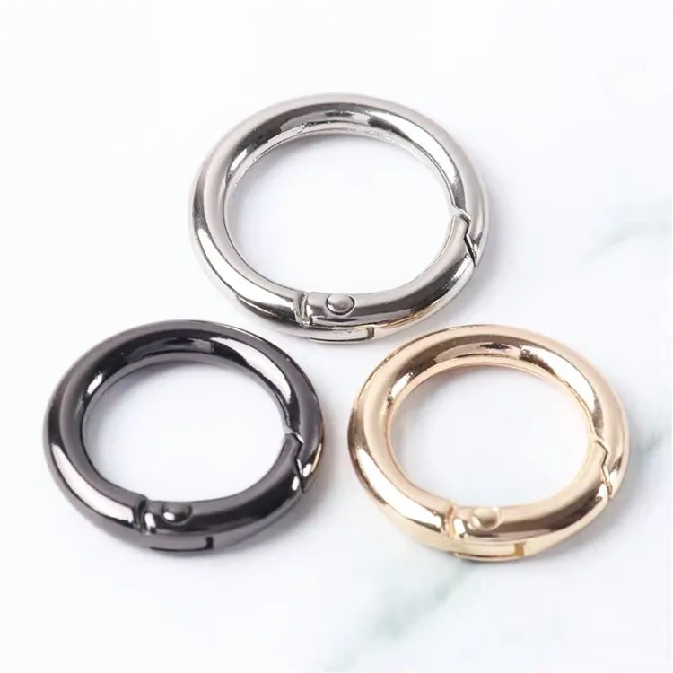 优质环弹簧扣圆环扣圆圈扣钥匙圈开口环包包扣包包配件五金挂钩扣