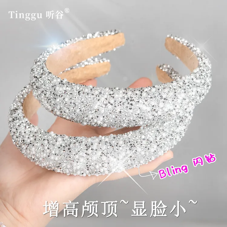 头饰气质海绵发箍网红压发发卡女发饰洗脸宽边增高颅顶简约时尚