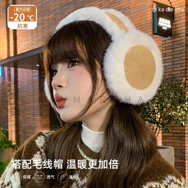毛绒耳罩女冬季骑车防冻保暖神器冬天耳包耳套护耳朵耳暖男