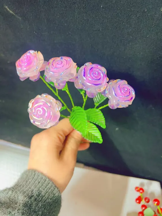 2.8电镀夜光玫瑰  DIY材料包