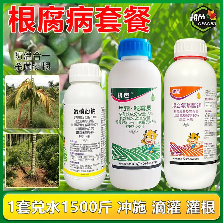 槟榔灌根药促生根套餐根腐烂根根腐槟榔黄化病混合氨基酸铜杀菌剂