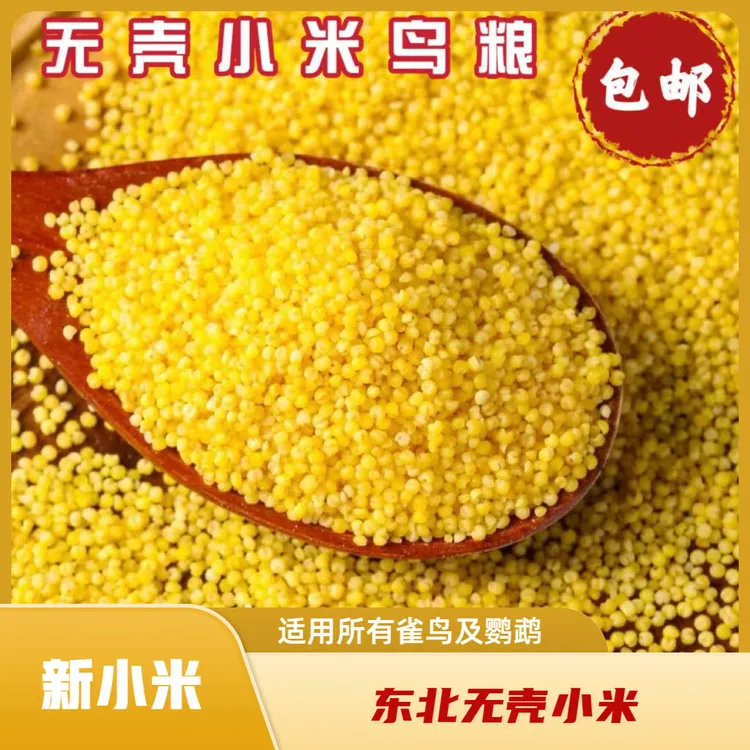 东北无壳小米鸟粮产品布施小鸟食适用鹦鹉玉鸟文鸟珍珠鸟黄鸟苏鸟