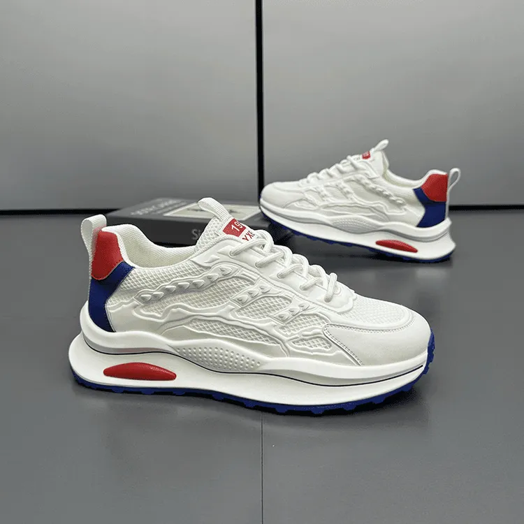 【设计师款】男鞋2024春季新款透气网面休闲鞋潮流百搭时尚板鞋潮鞋