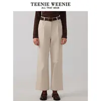 【赵老板专属】TeenieWeenie小熊24灯芯绒休闲裤直筒裤白色女0184