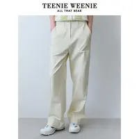 【赵老板专属】TeenieWeenie小熊高腰直筒牛仔裤长裤白色裤子女0236
