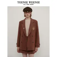 【赵老板专属】TeenieWeenie小熊绵羊毛混纺复古西装毛呢外套0475