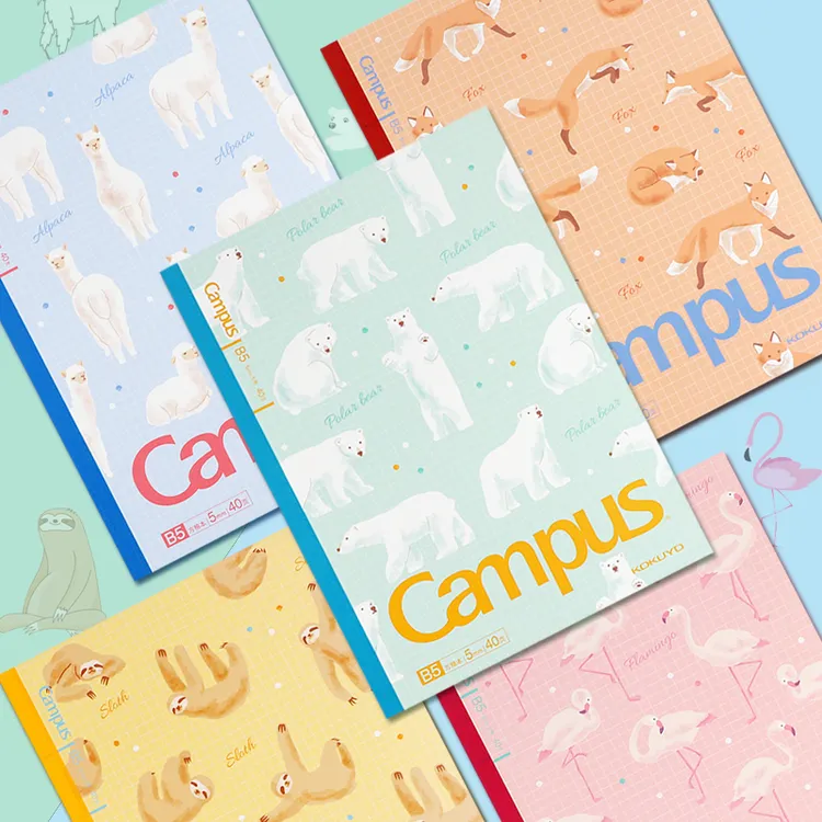 国誉进口萌宠水果笔记本Campus本子点线方格本横线B5软面本子推荐