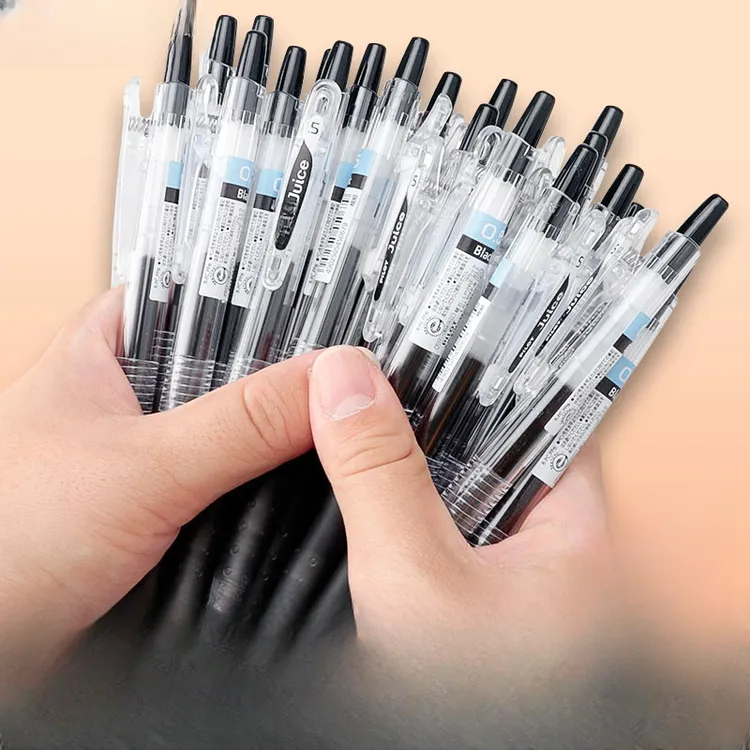 百乐笔Juice果汁笔0.5中性速干水笔蓝色舒适防水黑色中性笔盒装