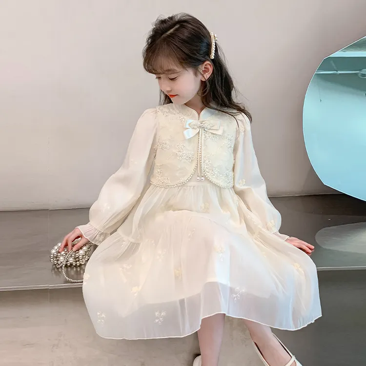 儿童裙子女童连衣裙春秋款2024新款秋装公主裙汉服小女孩国风秋季