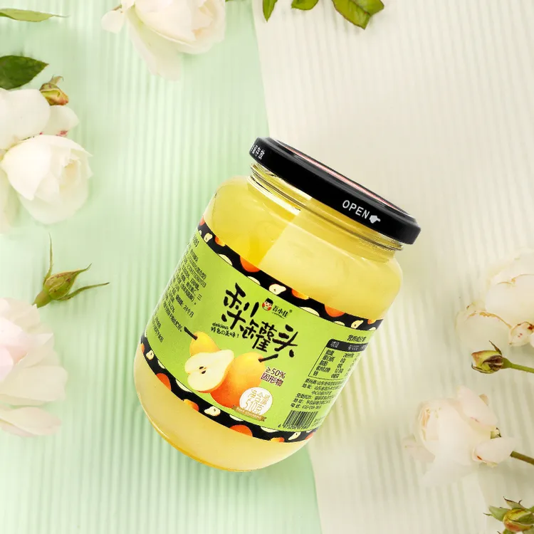 汤汁清亮口感爽脆到手4罐开盖即食沂蒙山雪梨罐头鲜果510g/罐