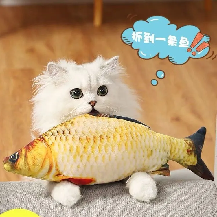猫玩具仿真鱼逗猫自嗨解闷猫薄荷抱枕耐咬幼猫磨牙逗猫棒猫咪用品