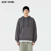 YKYB潮牌卫衣秋冬新品男女基础植绒印花简约连帽上衣 Y33NWY006