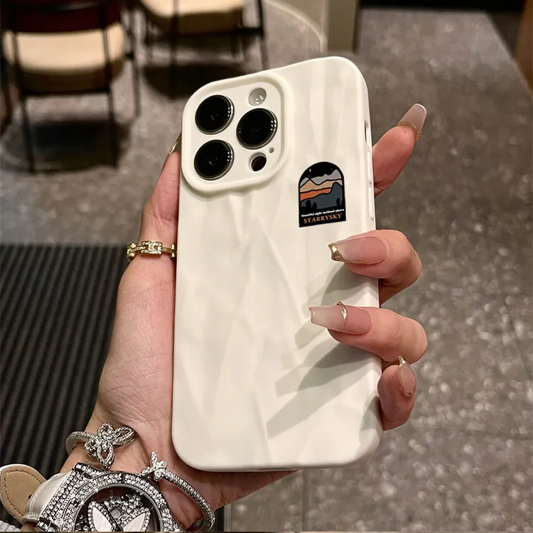 满天星徽章适用iphone14苹果15手机壳13p褶皱11promax/12防摔8p/x