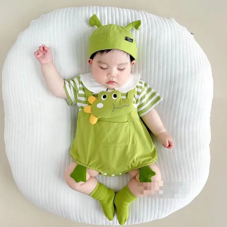 夏季短袖婴儿包屁衣纯棉宝宝三角哈衣新生儿爬服夏天婴儿短袖衣服