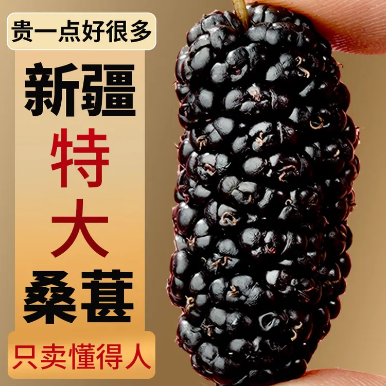 【特大果2斤】新疆桑葚干吐鲁番黑桑椹干泡水泡酒桑葚果干零食特产