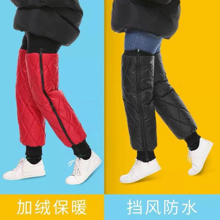 骑手电动车护腿护膝冬季长筒套加长加厚保暖加绒防寒防水挡风l