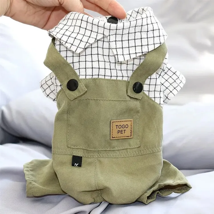 小狗狗衣服春夏季背带裤潮款泰迪比熊博美中小型犬宠物猫咪四脚衣