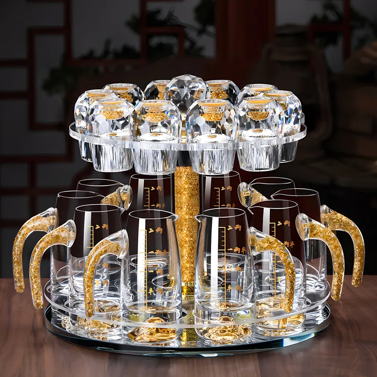 高档白酒杯分酒器套装水晶玻璃酒具家用待客小酒杯一口杯2025新款