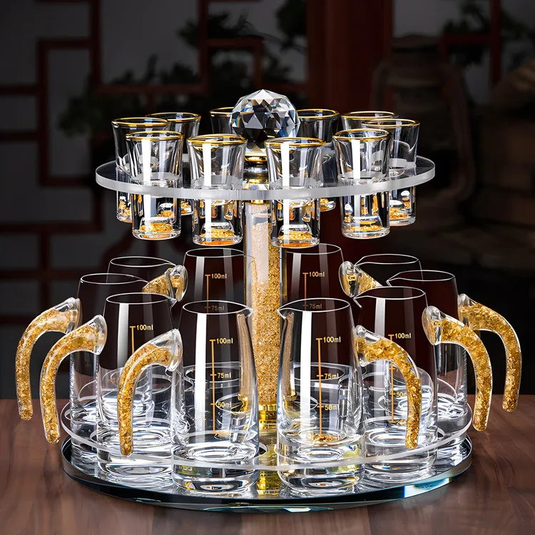 高档白酒杯分酒器套装水晶玻璃酒具家用待客小酒杯一口杯2025新款