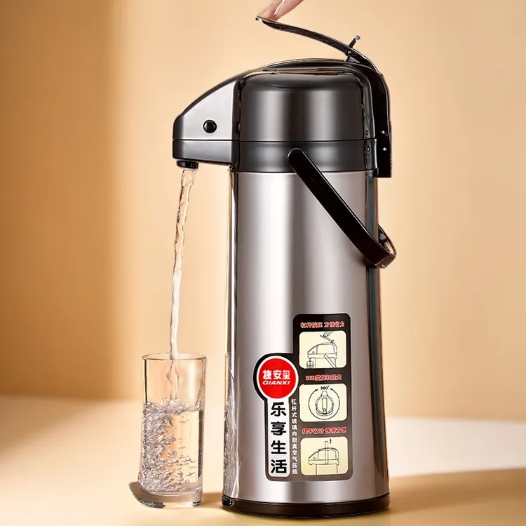 按压式热水壶暖壶气压式开水保温瓶大容量开水瓶保温壶压力水壶