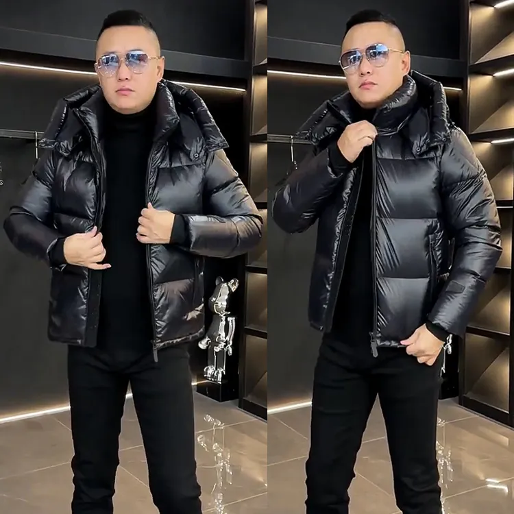 冬季新款欧货羽绒服男士时尚轻奢休闲保暖上衣潮流黑武士加厚外套