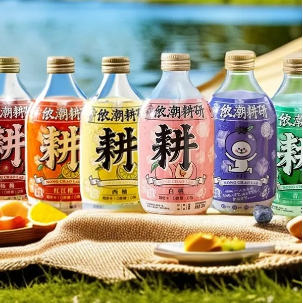 雁山精灵 哈基米瓶装饮料柠檬低卡饮品鲜果果汁果冻汽水6瓶混合装