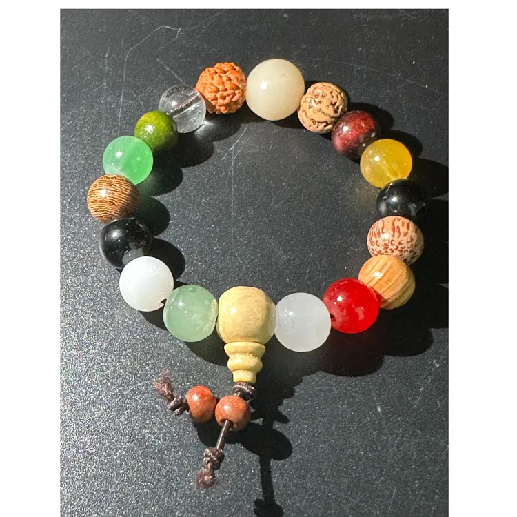 天然菩提根 玉髓 玛瑙 多宝时尚手串 爆款