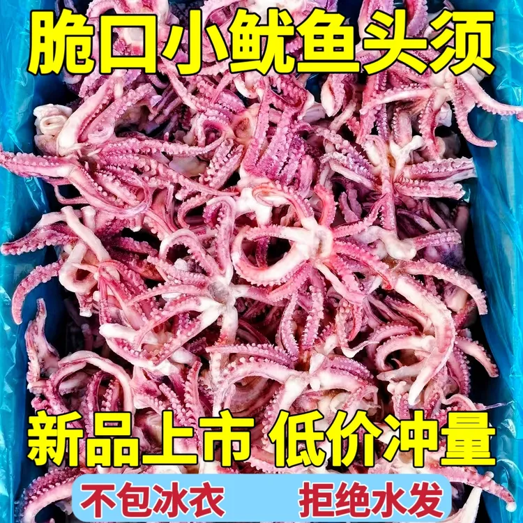 小鱿鱼须批发新鲜速冻鱿鱼头现切小八爪须冷冻章鱼足烧烤火锅海鲜