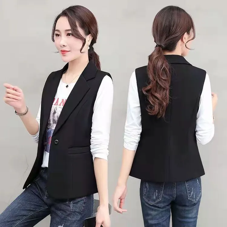 马甲女西装2025新款春秋时尚潮流外穿洋气小个子短款职业装工作服