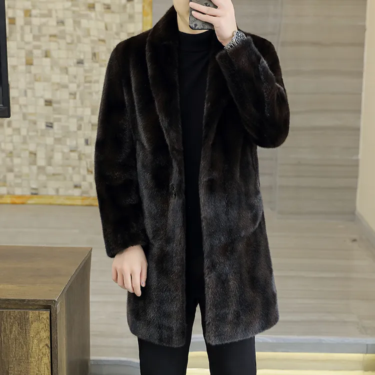 毛呢大衣男士中长款加厚秋冬季新品高档时尚潮流百搭呢子风衣外套