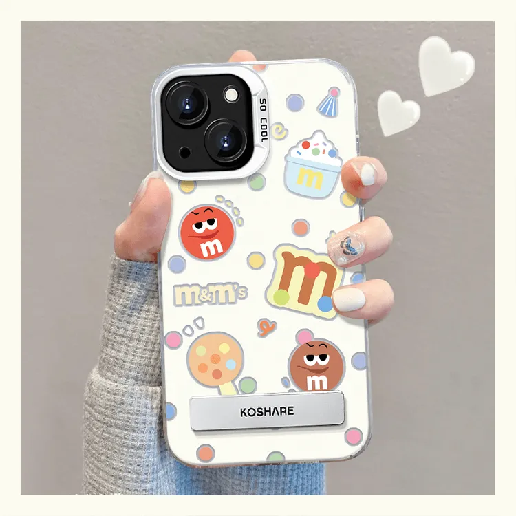 M豆冰淇淋适用华为oppo荣耀vivo小米苹果13手机壳1415支架创意/女
