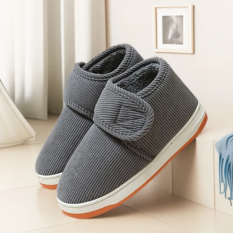 外穿儿童棉拖鞋居家加绒加厚保暖鞋包跟女童鞋软底冬天男童棉鞋