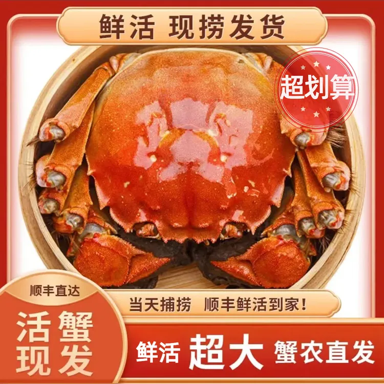 【江苏大闸蟹】公蟹4.6-4.3两 母蟹3.6-3.3两 拍8只送2只到手10只整