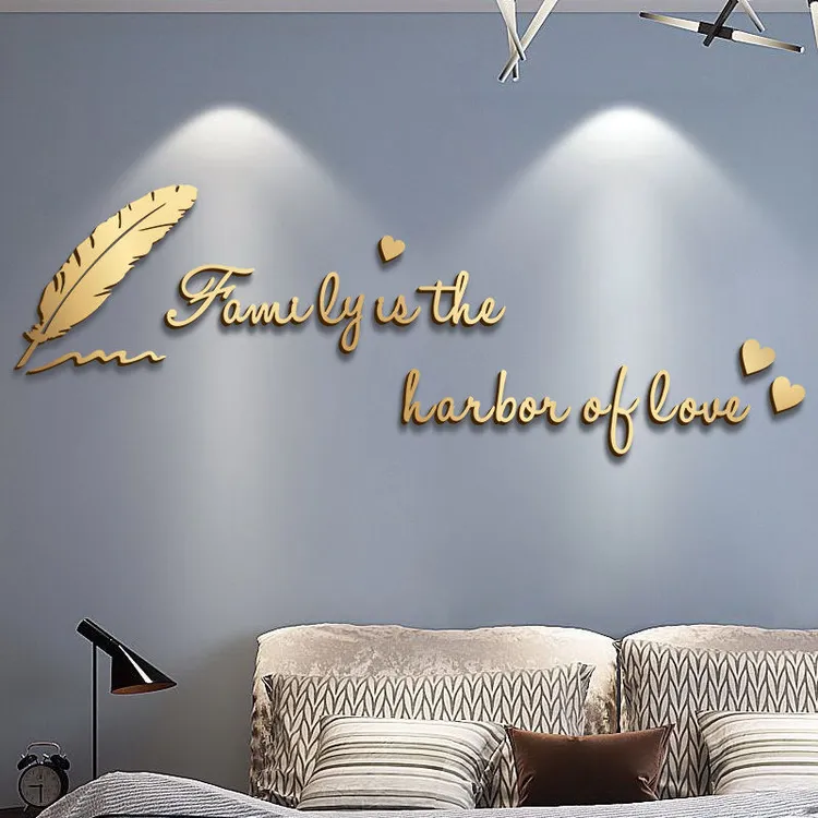 卧室装饰布置ins3D立体字母墙贴网红房间客厅背景墙北欧装饰墙贴